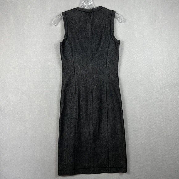 Kors Michael Kors Dress Size 2 Black Midi Sleeveless Sheath Made in Italy - Picture 11 of 12